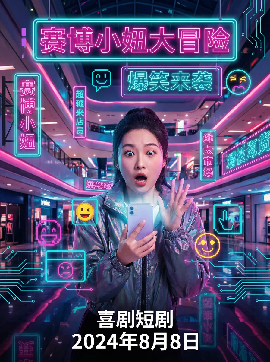 九七电影理论片在线观看 搞笑喜剧短剧 - 赛博小妞大冒险海报